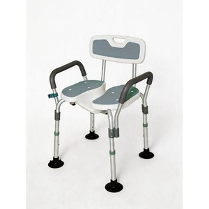 Chaise de douche Fulan Shield avec accoudoirs et dossier en alliage d'aluminium 60,5x50x15cm pour personnes âgées, femmes enceintes, sécurité dans la salle de bain - Product Image 5