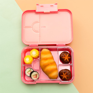 กล่องข้าว Aohea ปลอดสาร BPA รูปทรงสี่เหลี่ยมผืนผ้า กล่องข้าวแบบแบ่งช่อง 4 ช่อง ทำจาก Tritan สำหรับเด็ก กล่องพลาสติกใส่อาหารสำหรับโรงเรียน - Product Image 3