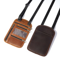 Porte-passeport en cuir véritable, pochette de cou, portefeuille de voyage, organiseur de documents, porte-cartes, sangle réglable