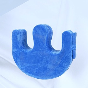 KS Blue Velvet <b>U</b>-<b>Shaped</b> Turning <b>Pillow</b> Soft Comfortable For Elderly Leg Support - Product Image 1