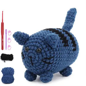 2024 Needle Creations Animal Cat DIY Beginners Full Needlework Crochet Starter Kit For Beginners