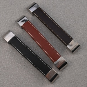 Poignées minimalistes en alliage de zinc marron et noir pour commodes de chambre, armoires, placards à chaussures et sacs de voyage - 96 mm - Product Image 2