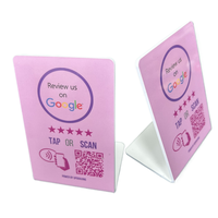 Support NFC pour carte Google Review avec impression de code QR, support de table RFID 13,56 MHz pour les médias sociaux ou le marketing
