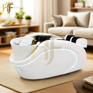 Cama de Lavado de Cabello Reclinable a Precio de Mayoreo, Cama de Champú Ajustable para Masaje Corporal Completo para Salón de Belleza - Product Image 1