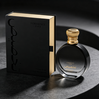 Botol Parfum Kosong Mewah Sederhana 30ml & 100ml dengan Pompa Semprot dan Kotak Bahan Kaca Sablon Termasuk