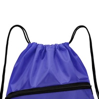 Sac à cordon OEM ODM avec logo, sacs de sport personnalisés en polyester, sacs à dos à cordon personnalisés avec fermeture éclair