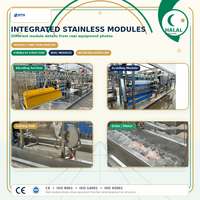 Halal Stop Construction Waste Poultry Slaughter Chicken Slaughter Line Slaughtering Equipment Mobile Factory