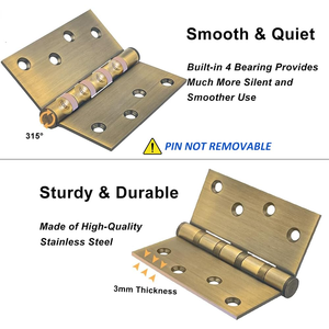 <span class=keywords><strong>Bisagras</strong></span> de Acero Inoxidable de 3/4 Pulgadas <span class=keywords><strong>para</strong></span> Puertas de <span class=keywords><strong>Madera</strong></span>, Bisagra Plana de 2.2mm de Grosor, Resistente, <span class=keywords><strong>para</strong></span> Librerías y Puertas Comerciales, Venta al Por Mayor - Product Image 4