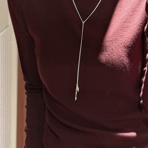 S925 Sterling Silver Retro Style Collier Version Coréenne Niche Design Mat Simple Feuille Pendentif Mode Pendentif Colliers - Product Image 2