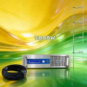 Émetteur FM 2KW (2000W) avec antenne et câble intégrés, refroidissement silencieux par ventilateur, parfait pour la transmission de nouvelles - Product Image 1