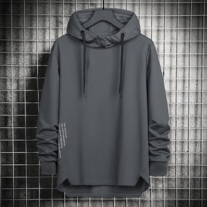 Sudadera con capucha para hombre para Primavera, otoño, invierno, moda, suelta, simple, color sólido, deportes casuales, top de manga larga - Product Image 2