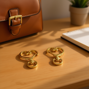 Llavero Corazón Ilan 25x35mm Chapado en Oro Accesorio de Moda - Product Image 2