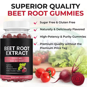 סוכריות גומי תוסף תזונה משורש סלק, זרעי ענבים, סופרפוד, משפר תחמוצת חנקן עם ויטמין C ו-<span class=keywords><strong>B12</strong></span> - Product Image 3