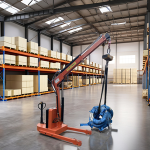 Xưởng kho với cần cẩu 1 tấn đầy đủ điện tự đi bộ cần cẩu cân bằng quay thủy lực di chuyển cần cẩu nhỏ - Product Image 6