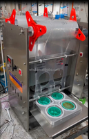 Machine de scellage automatique pour bols et gobelets en aluminium, film PP PET, plastique, boîte à lunch, plateau, emballage alimentaire