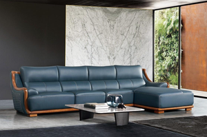 Nuovo arrivo italiano europeo Design postmoderno di lusso in vera pelle Chesterfield divano componibile rettangolo per vivere - Product Image 2