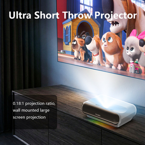 Projecteur de <span class=keywords><strong>film</strong></span> DLP laser tricolore RGB à ultra courte focale avec Google TV, karaoké KTV, Wi-Fi, Bluetooth et haut-parleur musical - Product Image 2
