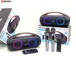 Redwingy 30W To Nhất Không Thấm Nước Màu Xanh Răng Loa LED Ánh Sáng Loa Karaoke Loa Với Micro Duy Nhất Công Suất Cao Ngoài Trời Loa Siêu Trầm - Product Image 3