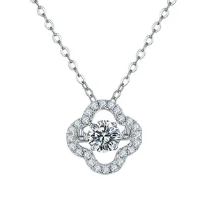 RINNTIN SMN58设计珠宝925纯银精神项链Moissanite D彩色VVS吊坠女性Moissanite项链