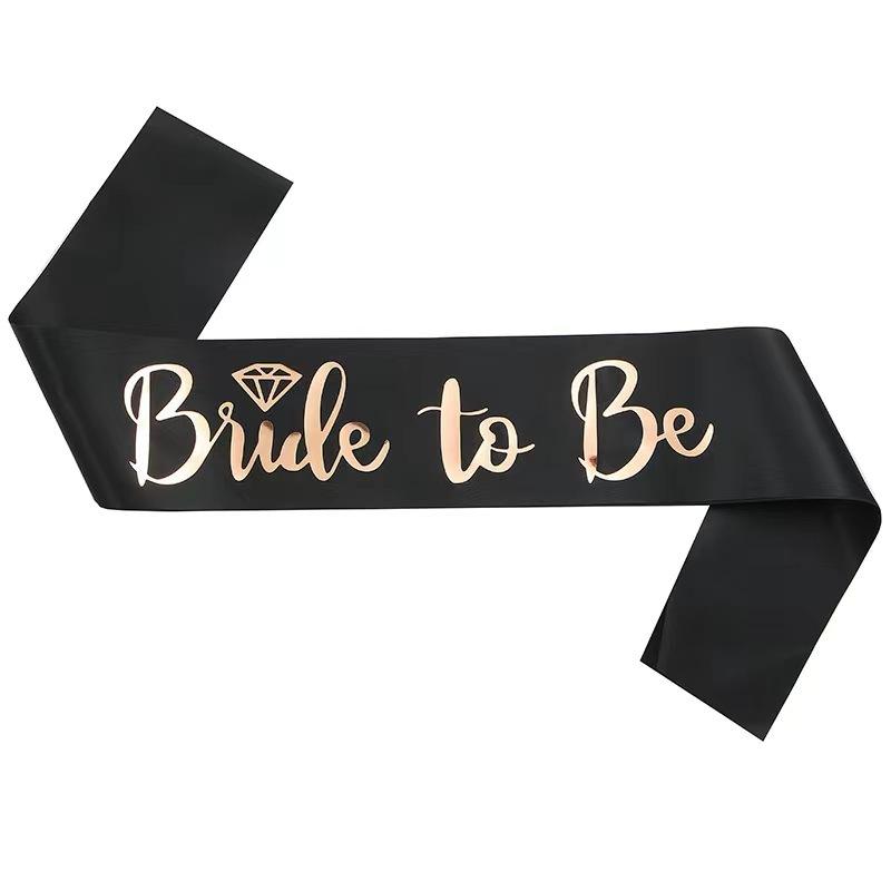Big diamond-black rose gold character bride to be