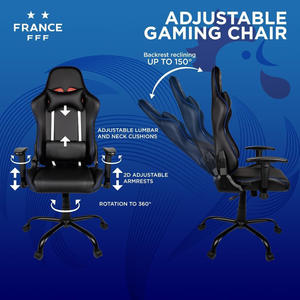 Chaise De <span class=keywords><strong>Bureau</strong></span> de Gaming Premium Chaise de <span class=keywords><strong>bureau</strong></span> entièrement rotative noire Silla <span class=keywords><strong>Gamer</strong></span> Meilleure chaise de jeu OEM avec roues - Product Image 6
