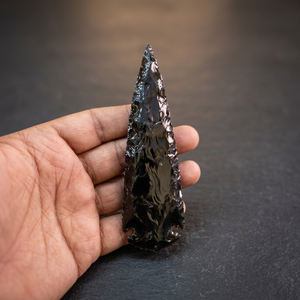 Dernière 6 Pouces Noir Obsidienne Arrowheads Gros Pierres Naturelles Cristal Artisanat Reiki Roches Minéraux Jade Feng Shui pointes de Flèches - Product Image 3