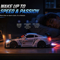 2026 Trendiger Hypercar-Auto-Wecker mit Motorgeräuschen & Sprühnebel Kreatives Desktop-Ornament HypercarAlarmClock124