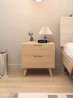 Lampe de chevet en bois pour chambre à coucher, table de chevet longue, armoire de chevet