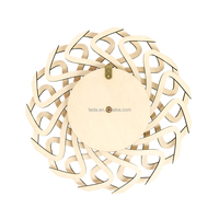 Décoration murale 3D unique Art Laser Cut Spinning Art Handmade Mécanisme en bois Sculpture cinétique