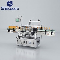 Machine d'étiquetage automatique numérique double face haute précision SINA EKATO, commande PLC, entraînement électrique, pour l'alimentation et les boissons