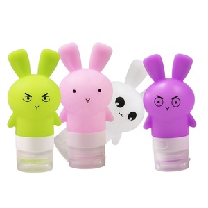 Cartoon Items Rabbit Leakproof Baby Shampoo Lotion Empty Bottles Silicone Travel Container for Body <b>Wash</b> <b>Hand</b> Sanitizer Liquid - Product Image 1