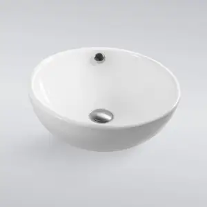 现代风格椭圆形台面浴室陶瓷洗手盆白色容器水槽浴室台面艺术盆上方