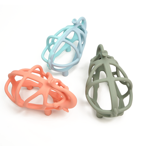 Boule en silicone pour bébé animal en forme d'éléphant, ensemble cadeau pour tout-petits, jouets de qualité alimentaire, peluche, anneau de dentition en silicone unisexe - Product Image 4