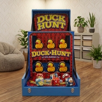 Jeu de lancer de sacs de farineux Duck Hunt Carnival, stand de jeu de lancer de canards en bois écologique pour foire, location commerciale toutes saisons