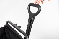 Chariot de plage pliable en métal portable, chariot à roulettes, conteneur pour le jardin, le camping ou le stockage d'outils, idéal pour le shopping