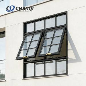 Fenêtre à <span class=keywords><strong>double</strong></span> battant en aluminium de style américain, à levage vertical, vente en gros de l'usine ChenQi - Product Image 2