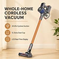 Aspirateur balai sans fil vertical sans sac à moteur BLDC 430W 34KPA certifié CE RoHS, garantie 1 an pour le marché européen