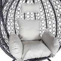 Fauteuil suspendu moderne Hitree en métal, tissu et coton PE pour extérieur, intérieur, maison, patio, salle de sport, hôtel, salon, cour