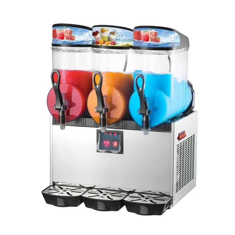 वाणिज्यिक 3 कटोरे रेस्तरां के लिए Slushy मशीन जमे हुए पेय मशीन