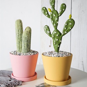 Pots de fleurs de plantes avec logo personnalisé direct d'usine avec plateau <span class=keywords><strong>grand</strong></span> jardin <span class=keywords><strong>lumineux</strong></span> pots de plantes de fleurs en plein air - Product Image 4
