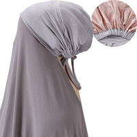 Maillot musulman tendance Hijab instantané Casquette en satin Écharpe extensible Turban Sous-écharpe Bonnet Bandeau à bretelles Écharpe intérieure islamique pour chapeau