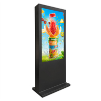 Affichage numérique publicitaire extérieur 43 55 pouces sur pied, écran LCD 4K haute luminosité, étanche IP 55/65