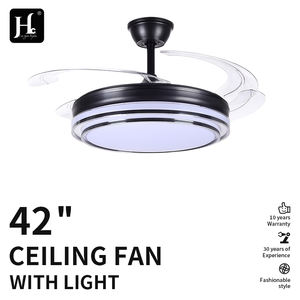 Lámpara de Techo LED de Lujo para Dormitorio con Ventilador, Pantalla de Acrílico, Ventilador de Techo con Aspas Retráctiles, Ventilador de Techo con Luz - Product Image 3