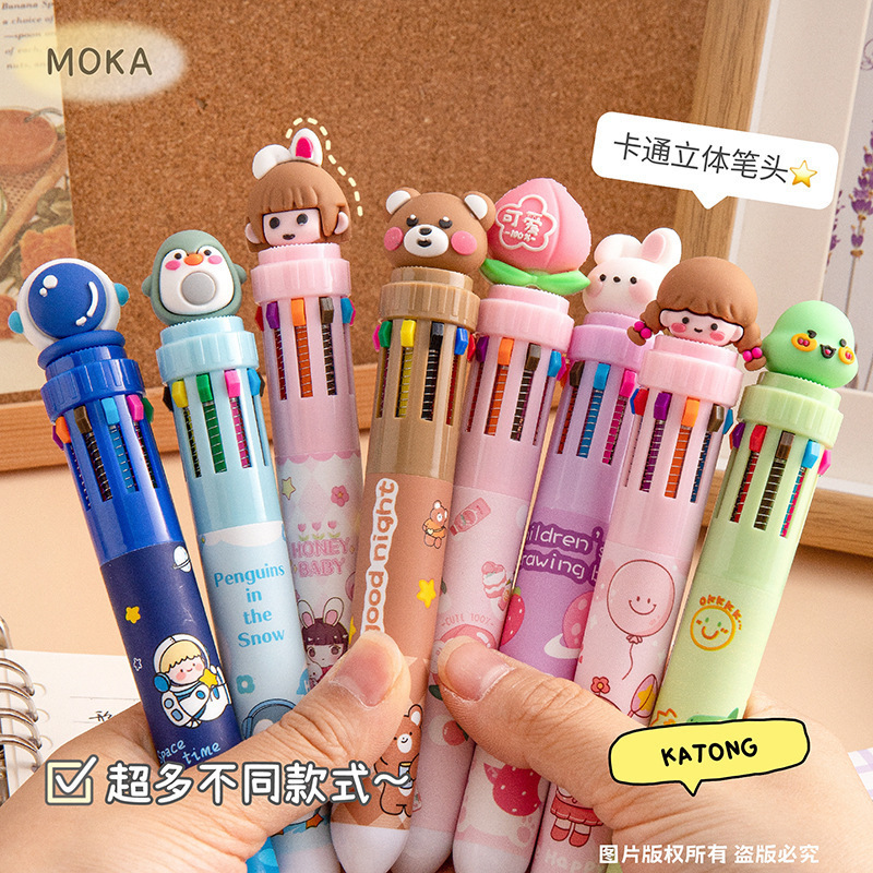 Bolígrafo de diez colores en caja - uno aleatorio.