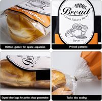 Sacs à pain en plastique transparent de qualité alimentaire Humidité thermoscellable réutilisable pour impression par gravure Personnalisable pour mini beignet à pain