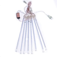 Luces LED de Lluvia de Meteoros a Precio de Fábrica, 30cm 50cm, Iluminación Decorativa Económica para Fiestas, Tubo de Lluvia de Meteoros con Enchufe de Alto Voltaje