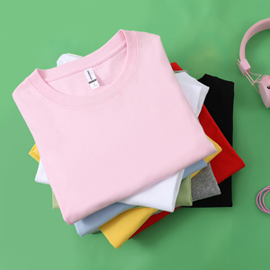 Couleur unie de haute qualité 180 gsm 100% coton blanc coton personnalisé imprimé plaine col rond t-shirt graphique t-shirts - Product Image 3