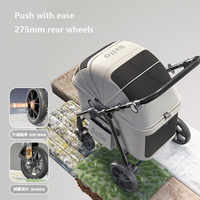 Bonne vente Poussette pour chien pour chats Voyage extérieur fourrure bébé par chariot de grande taille