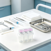 Boîte de rangement rectangulaire en plastique PP écologique de 3 ml à 3 compartiments de 5 mm pour échantillons de diagnostic de laboratoire, impression personnalisable, OEM, haute qualité