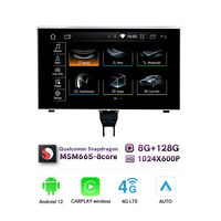 Pantalla Retráctil de 9 Pulgadas, Snapdragon 665, Android 14 para Audi A6 C7 2012-2018, CarPlay Inalámbrico, Android Auto, Unidad Principal de Navegación GPS